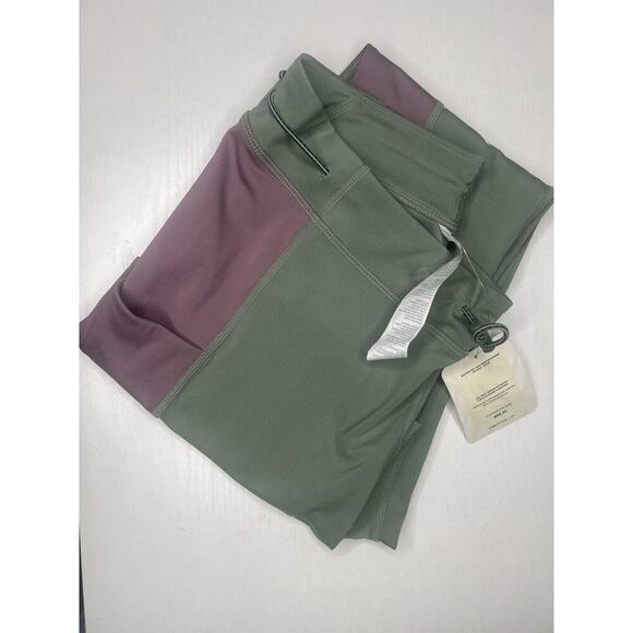 Fabletics Motion365 High Waisted Bungee Legging Palm Plum Khloe Sz Large Short - Picture 4 of 5